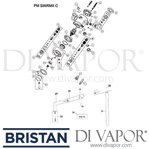 Bristan PM SIARMX C Prism Semi Integrated SHX Arm Shower Valve Spare Parts - BR DV 314